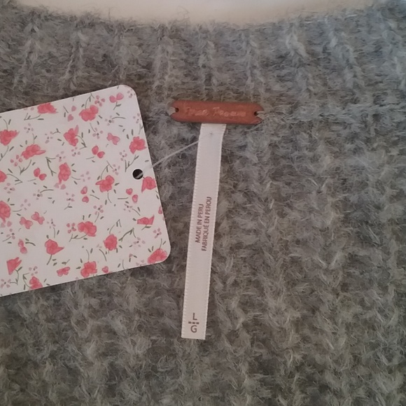 Free People Weekend Getaway Sweater Gray Size Lg - Picture 2 of 6